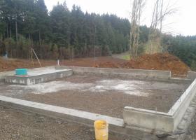 Foundation on a detached garage